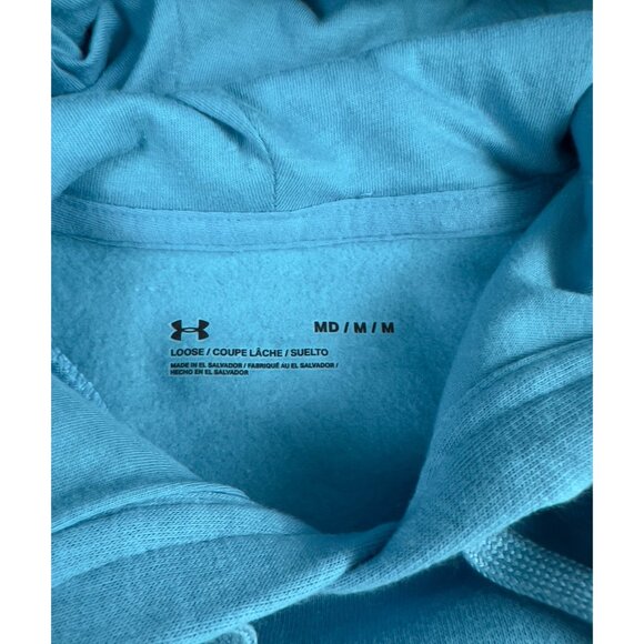 Under Armour Men's Rival Fleece Pullover Hoodie Sz. M Bright Blue - Picture 3 of 12